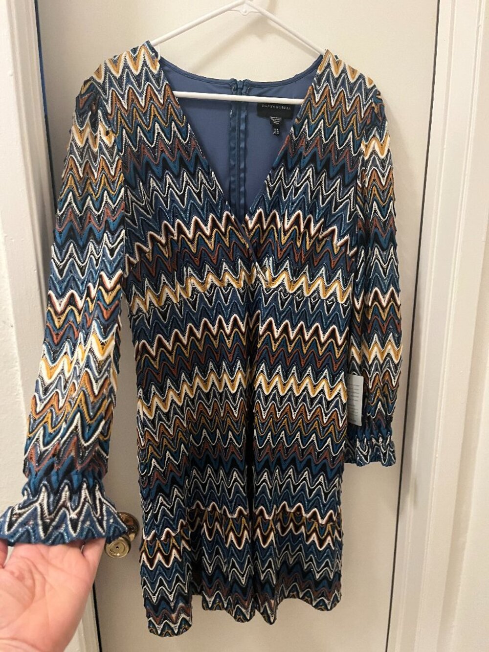 Donna Morgan Chevron dress, Size 14 - Picture 1 of 5